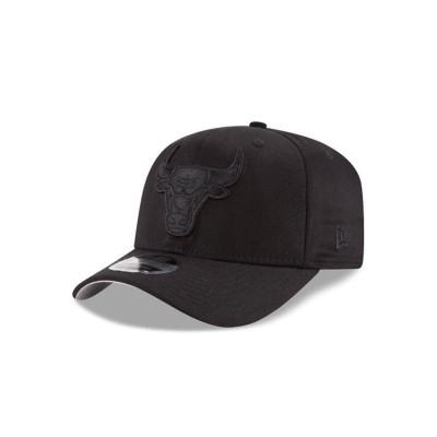 Chicago Bulls Gorra | New Era NBA Black On Black Stretch Snap 9fifty Snapback Cap Mexico - Negros